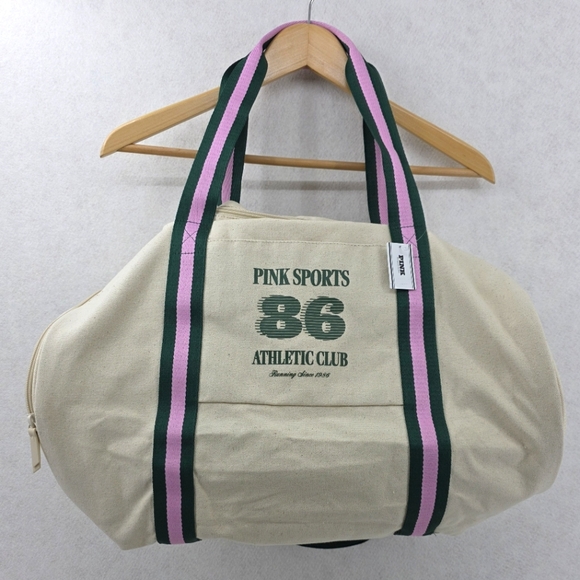New 2025 Victoria’s Secret PINK Dorm Duffle Bag Pink Sports Athletic Club - Picture 1 of 8